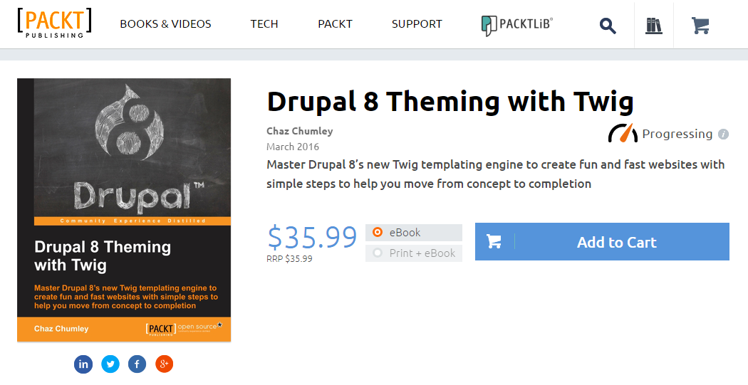 PACKT社　Drupal 8 Theming with Twig 
