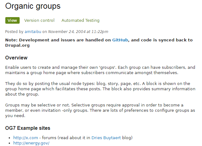 勉強会　Drupal のユーザー管理　Organic Groups　などの話題